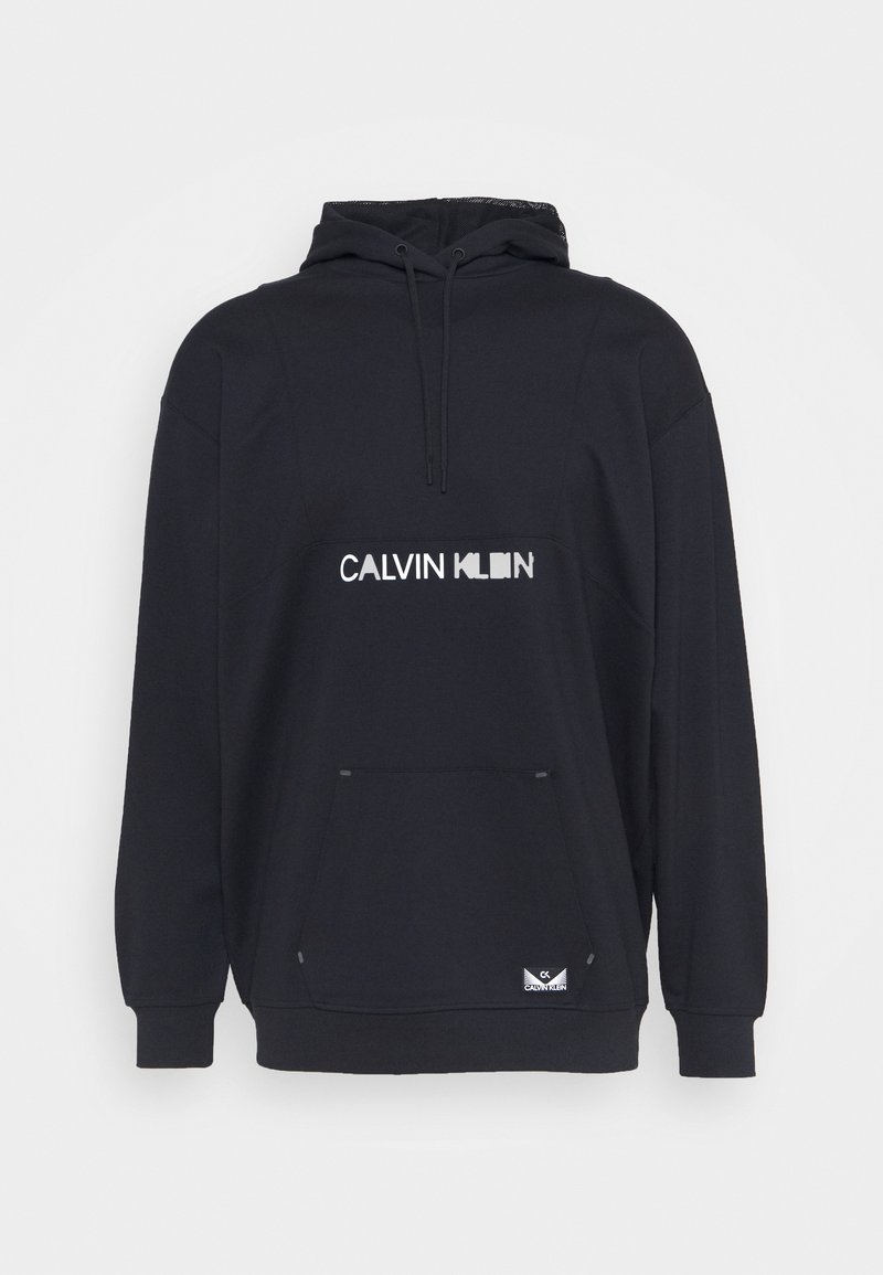 Damen Sportbekleidung | Calvin Klein Performance HOODIE Kapuzenpullover black/silver reflective/schwarz - HR42716 Damen Sportbekleidung | Calvin Klein Performance HOODIE Kapuzenpullover black/silver reflective/schwarz - HR42716