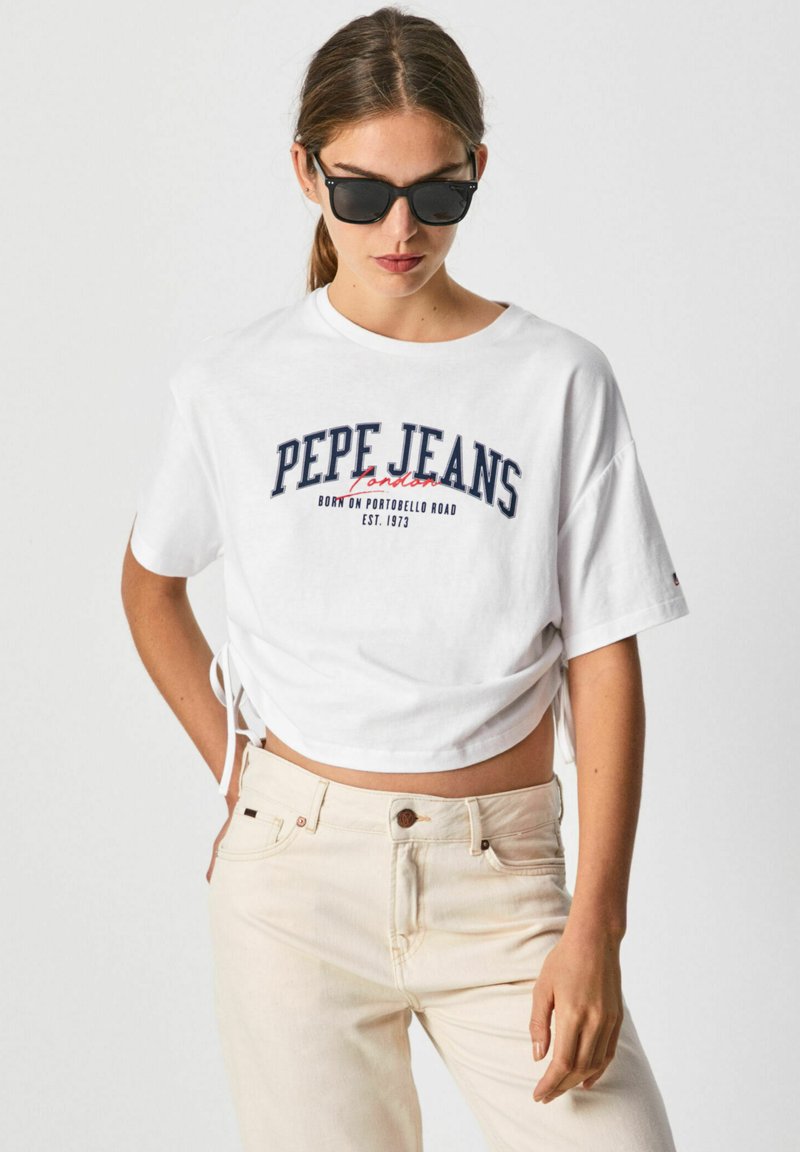 Damen T-Shirts | Pepe Jeans CARA T-Shirt print blanco/weiß - AS95697 Damen T-Shirts | Pepe Jeans CARA T-Shirt print blanco/weiß - AS95697