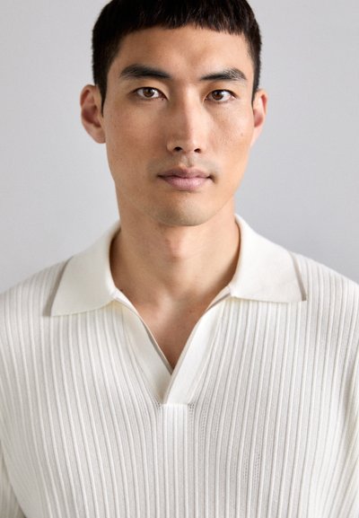 rag & bone HARBOR JOHNNY COLLAR - Polosärk - ivory