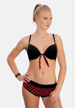 SWEETHEART SCOTTISH GLAM SET - Bikini - schwarz rot