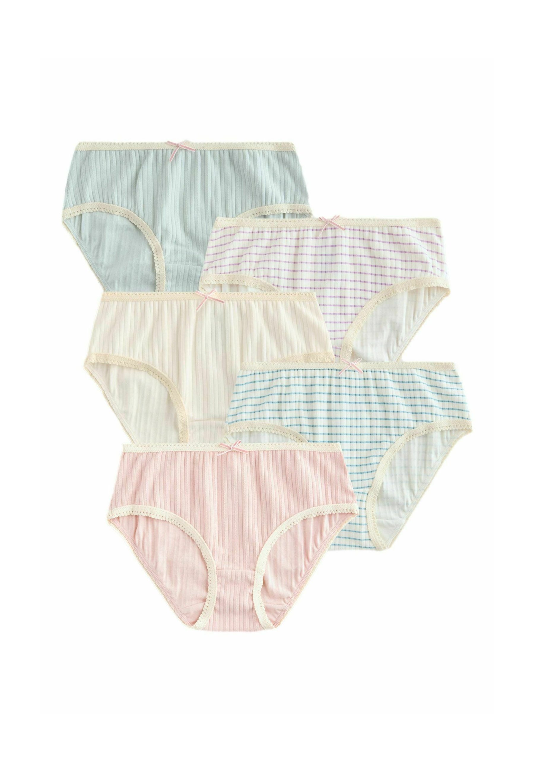 NEXT Ragazza Confezione Da 5 Slip In Cotone, Mutandine Multicolore, Lavabili In Lavatrice, Intimo Comodo Per Bambine - 2