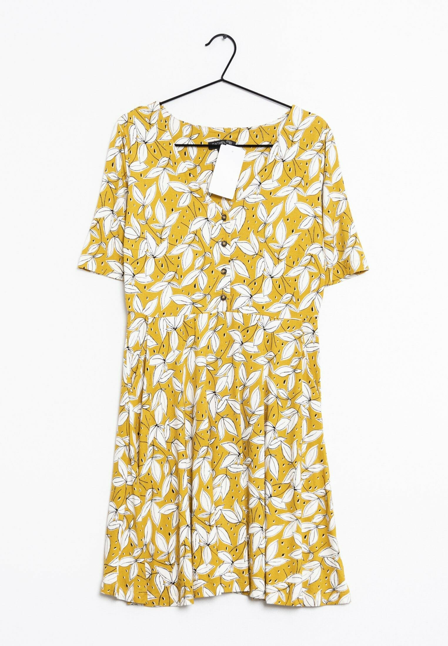 rachel zoe shirt dress Rachel Zoe Women's S 100% Linen White Floral Abstract Collared Shirt Dress