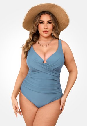 V-NECK ADJUSTABLE STRAP - Badpak - blue-grey