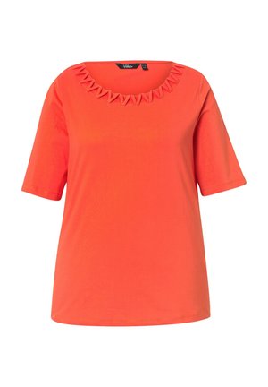 Ulla Popken, NECK SHORT SLEEVE TEE - Printtipaita - red