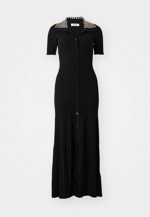 sandro ROBE MIDI STUDS - Strikket kjole - noir
