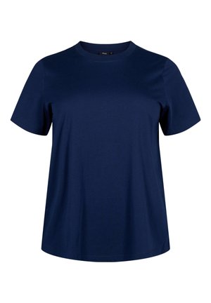 Zizzi MIT RUNDHALSAUSSCHNITT - T-shirt basic - navy blazer