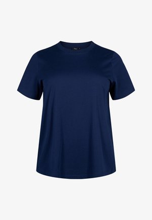 Zizzi MIT RUNDHALSAUSSCHNITT - T-shirt basic - navy blazer