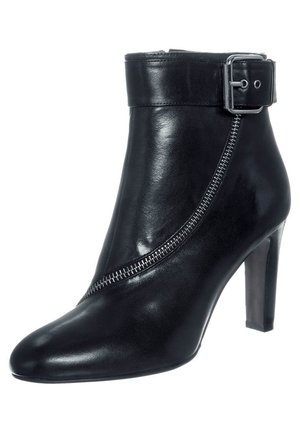 Enkellaarsjes met hoge hak - black