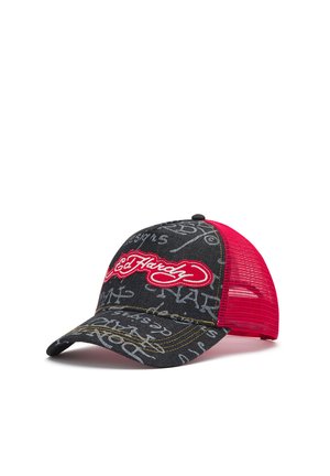Ed Hardy, UNISEX DON ED HARDY DENIM 5 PANEL TRUCKER CAP - Cap - black