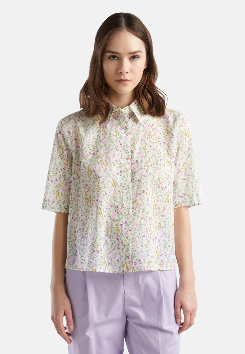 United Colors of Benetton Orange Tropical Cotton Blouse main image 0