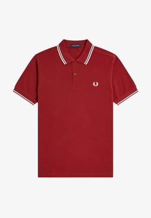 Fred Perry, TWIN TIPPED - Polo - burntred/snowwhite