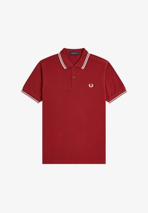 Fred Perry, TWIN TIPPED - Polo - burntred/snowwhite