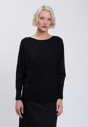 INFLUENCER, INFLUENCER PULLOVER HEART-PATTERNED PULL - Pullover - black