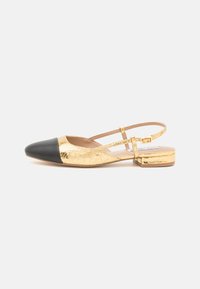BELINDA - Slingback ballet pumps - black/gold