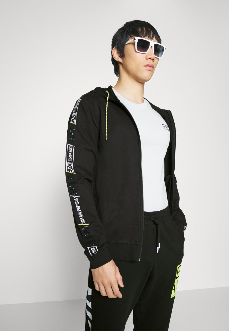 EA7 Emporio Armani Zip-up sweatshirt - black - Zalando.de