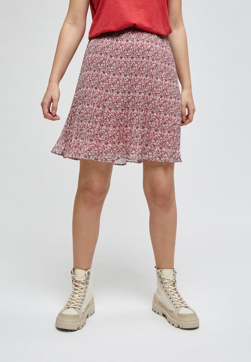 Minus MIRIKKA SHORT SKIRT - Plisirano krilo - pink flower print