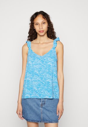 TOM TAILOR DENIM CAMISOL WITH RUFFLES - Bluse - blue