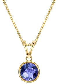 KETTE MIT ANHÄNGER STERLING SILBER GELBGOLD TANSANIT BLAU RAFAELA DONATA SILBERHALSKETTE - Collana - gold-coloured