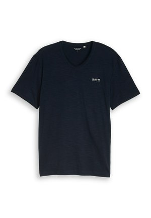 TOM TAILOR, TOM TAILOR T-SHIRT T-SHIRT MIT V-AUSSCHNITT - Camiseta básica - sky captain blue