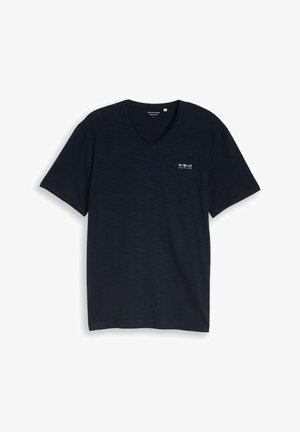 TOM TAILOR, TOM TAILOR T-SHIRT T-SHIRT MIT V-AUSSCHNITT - Osnovna majica kratkih rukava - sky captain blue
