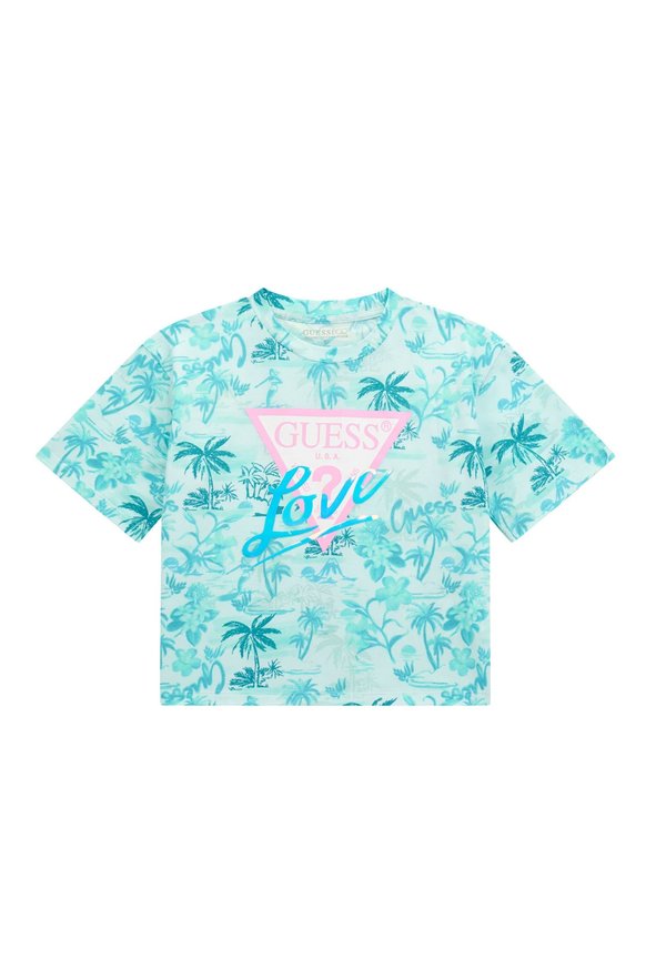 BLUMEN - T-Shirt print - blumenmuster blau