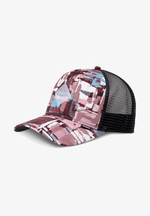 Djinn's, DJINNS TRUCKER CAP HFT PATTERNABSTRACKT BLUE/WINE UNISEX - Cap - blue/wine