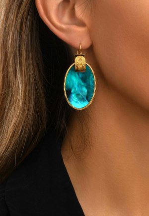 Satellite Paris, ASHANTI - Boucles d'oreilles - turquoise vert