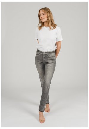 MIT ELASTISCHEM BUND - Jeans Skinny Fit - hellgrau