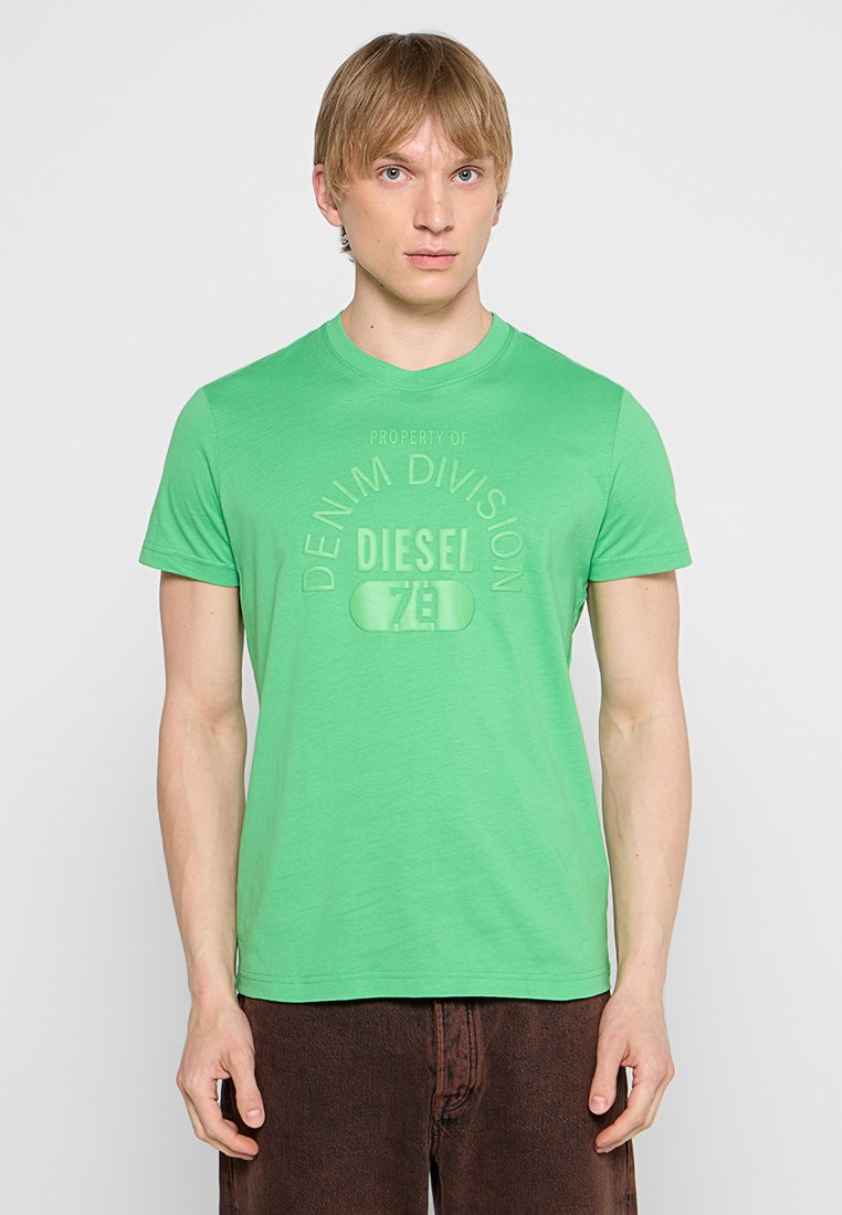 Diesel T-shirt print groen