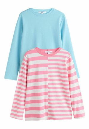 LONG SLEEVE HEAVYWEIGHT CREW NECK  2 PACK   - Pikkade varrukatega topp - blue pink stripe