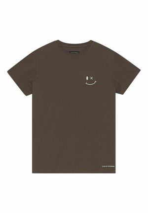 Clean Cut Copenhagen PATRICK  TEE - Marškinėliai su spaudiniu - dark brown
