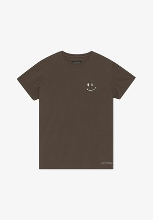Clean Cut Copenhagen PATRICK  TEE - T-shirt imprimé - dark brown
