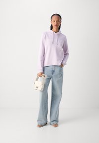 Marc O'Polo LONG SLEEVE HOODED LOGO PRINT - Felpa - faded lilac