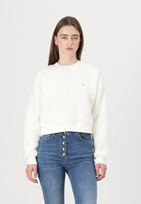 Tommy Jeans Fliisdžemper - ancient white