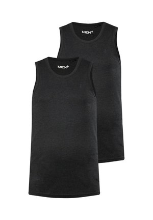 Men Plus, MEN+ TANKTOP, BASIC, 2ER-PACK, RUNDHALS, BIS 8 XL - Top - black