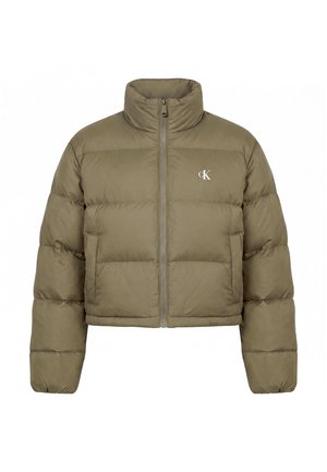 Calvin Klein Jeans, ESSENTIAL CROP PUFFER - Χειμωνιάτικο μπουφάν - dusty olive