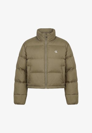 Calvin Klein Jeans, ESSENTIAL CROP PUFFER - Talvejope - dusty olive