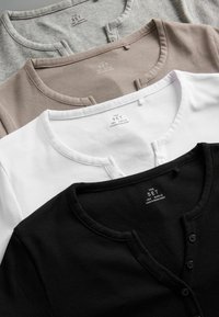 THE SET 4 PACK - Bluză cu mânecă lungă - black white light grey taupe brown