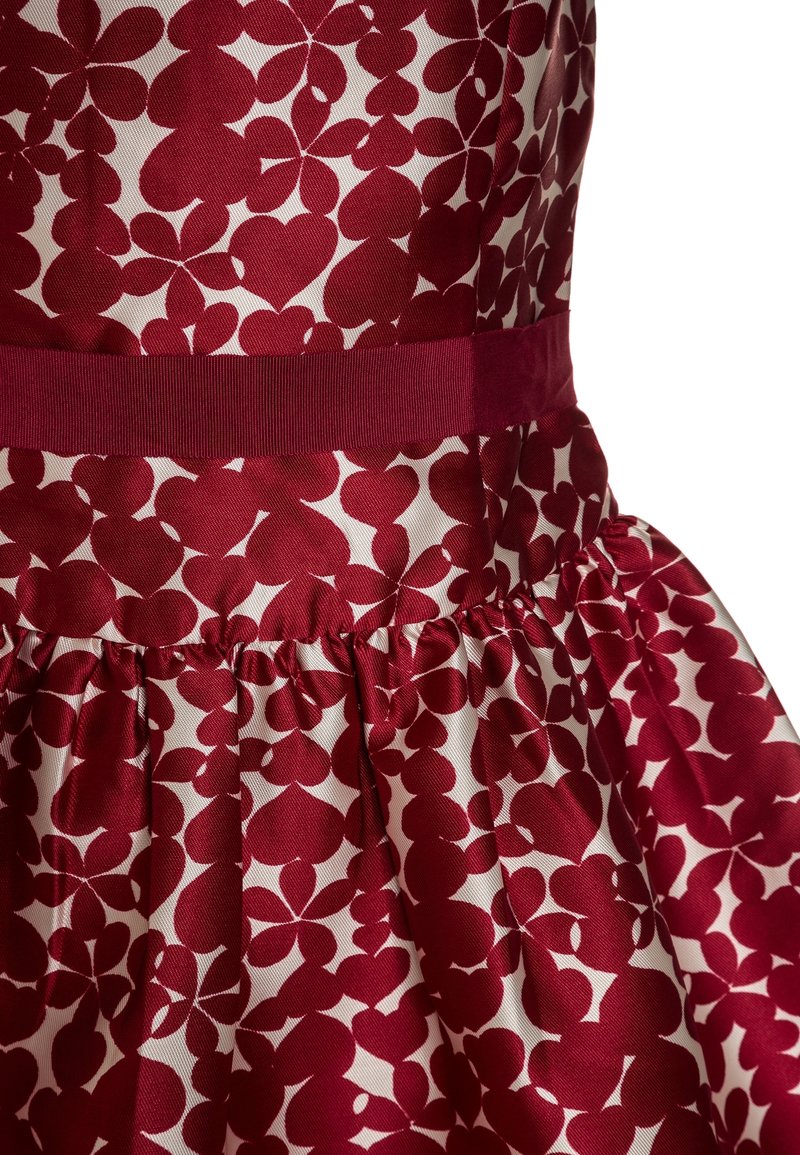 open lace back dress NEW J.Crew Red Pink Black Floral Chiffon Long Sleeved Dress main image 0