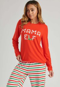 Loungeable MAMA ELF LONG SLEEVE AND PANT PYJAMAS - Conjunto de pijama - red