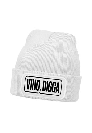 VINO DIGGA SPRUCH AUFDRUCK LUSTIG - Beanie - weiß