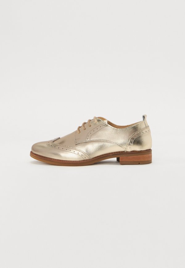 LEATHER - Smart lace-ups - gold
