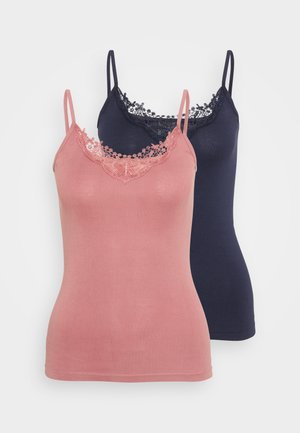 ONLY Petite ONLKIRA SINGLET 2 PACK - Top - night sky/wihered rose