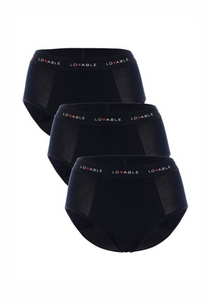SLIP MESTRUALI A VITA ALTA FLUSSO ABBONDANTE - 3 PACK - Mutande mestruali - nero