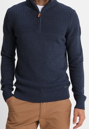 Trui - mottled dark blue