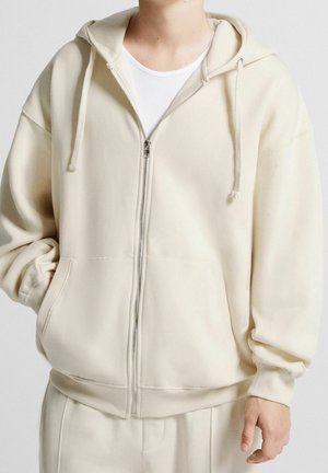 Felpa con zip - beige