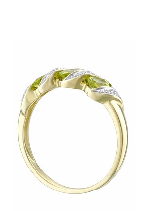 DIAMOND AND PERIDOT ETERNITY - Žiedas - yellow gold-coloured