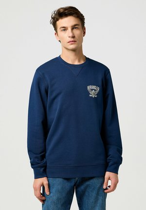 Wrangler LONG SLEEVE AMERICANA CREW FOR REGULAR FIT - Sweater - navy