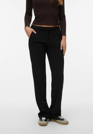 Vero Moda, TROUSERS VMZAMIRA LOW WAIST TROUSERS - Pantalon classique - black