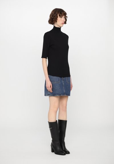 Filippa K MOCK NECK TEE - T-shirts print - black